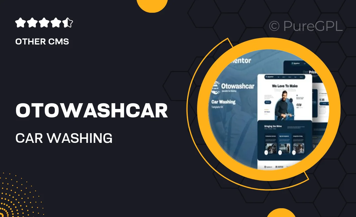 Otowashcar – Car Washing Elementor Template Kit