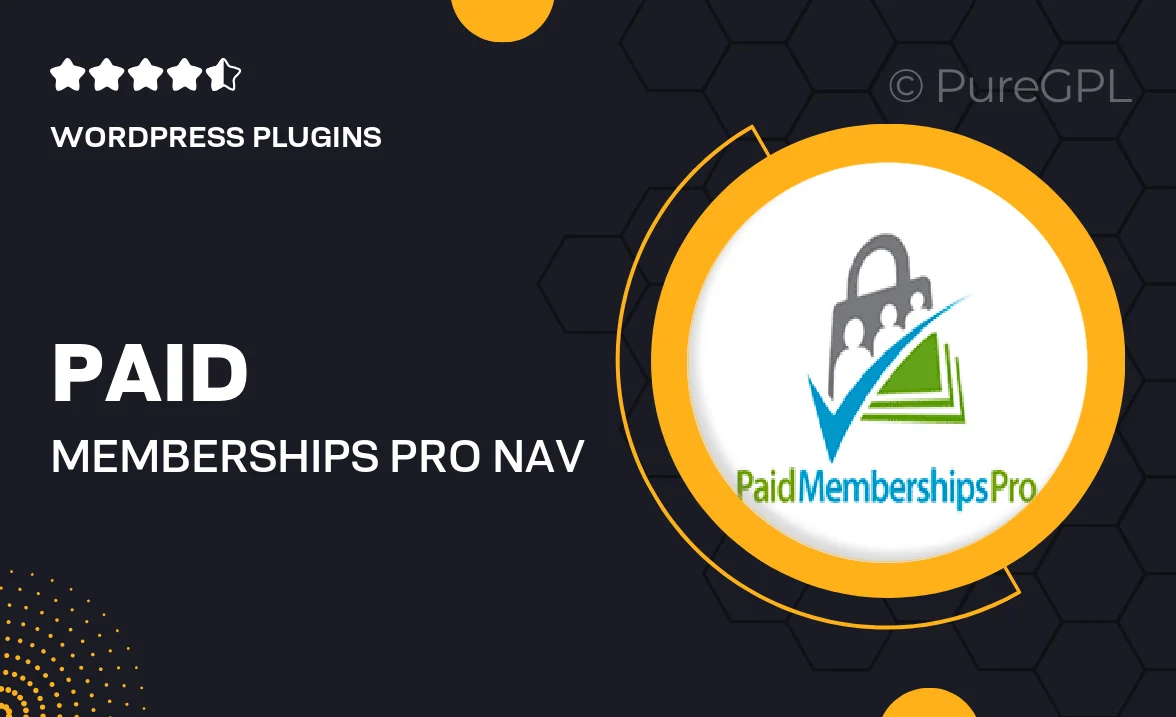 Paid memberships pro | Nav Menus