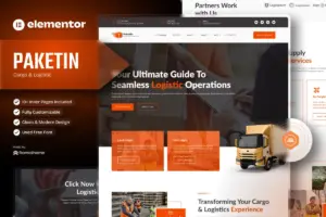Paketin – Cargo and Logistics Elementor Template Kit
