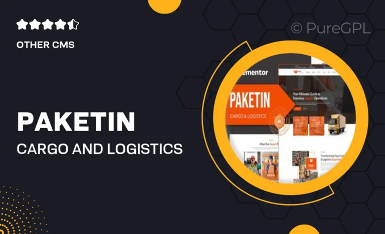 paketin cargo and logistics elementor template kit