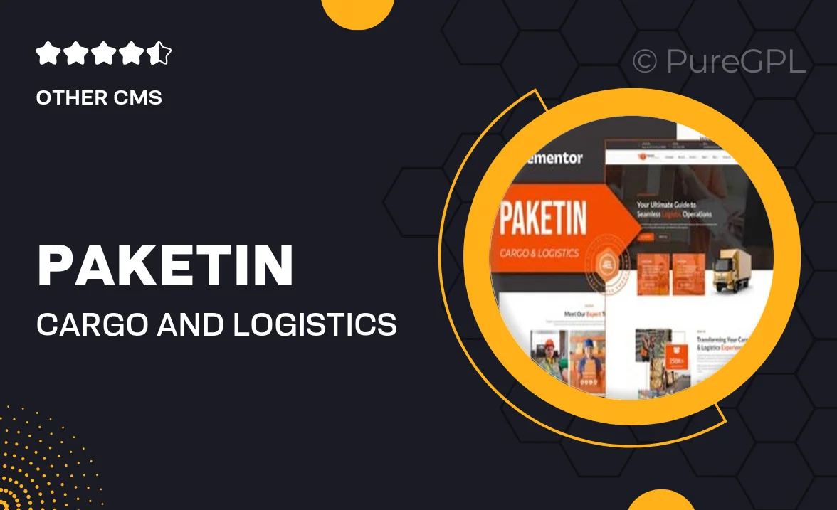 Paketin – Cargo and Logistics Elementor Template Kit