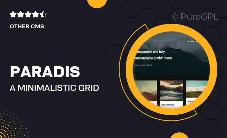 paradis a minimalistic grid tumblr theme