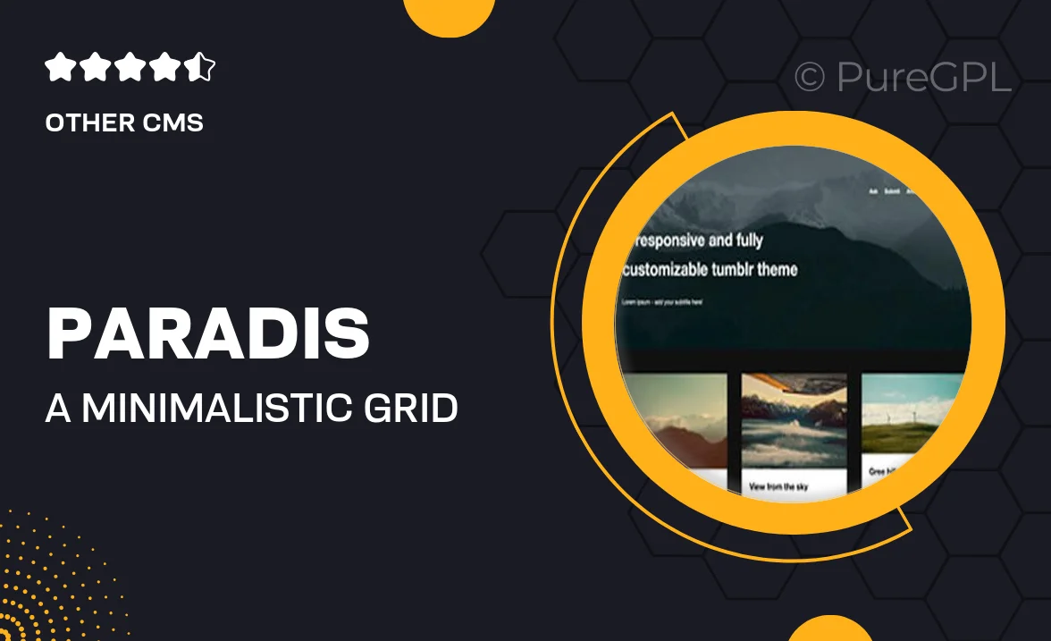 Paradis – A Minimalistic Grid Tumblr Theme