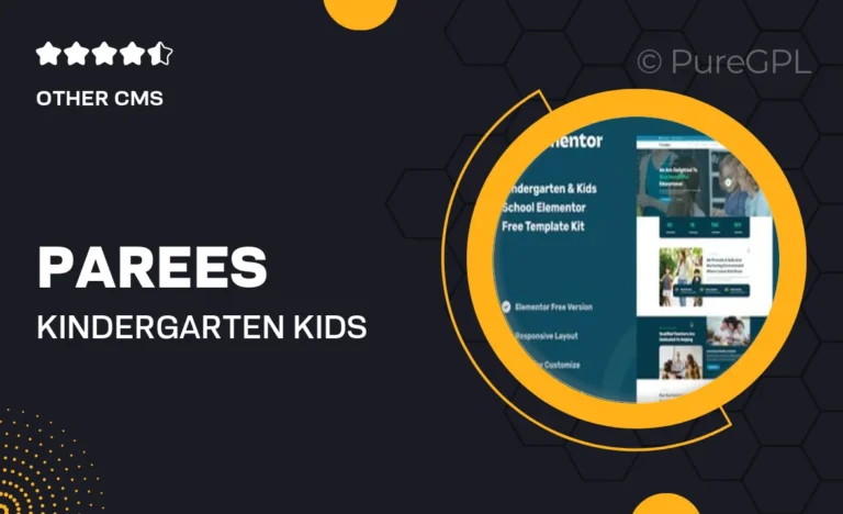 parees kindergarten kids school elementor template kit