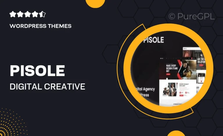 pisole digital creative agency wordpress theme