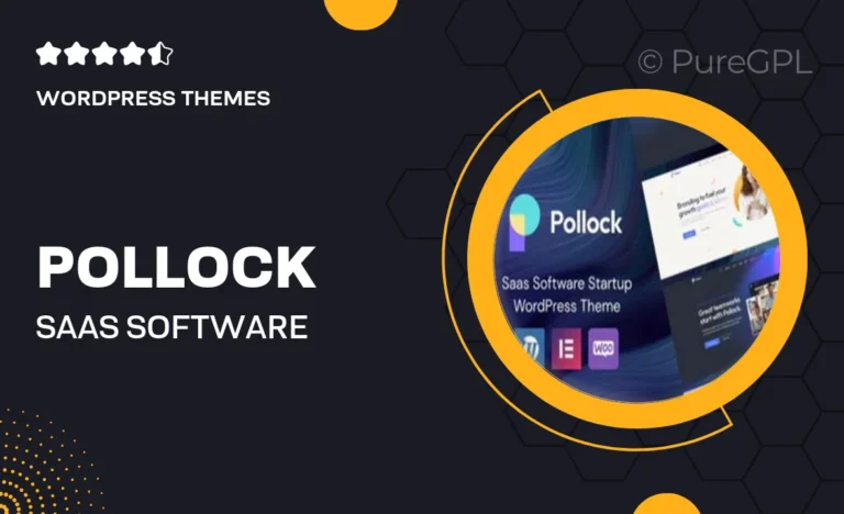 pollock saas software startup wordpress theme