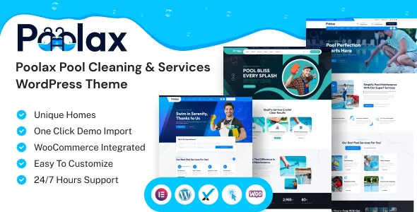 poolax pool cleaning services wordpress theme 1