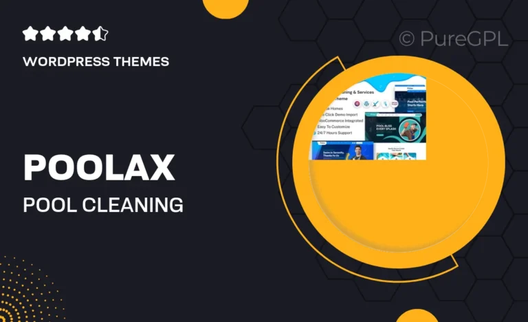 poolax pool cleaning services wordpress theme