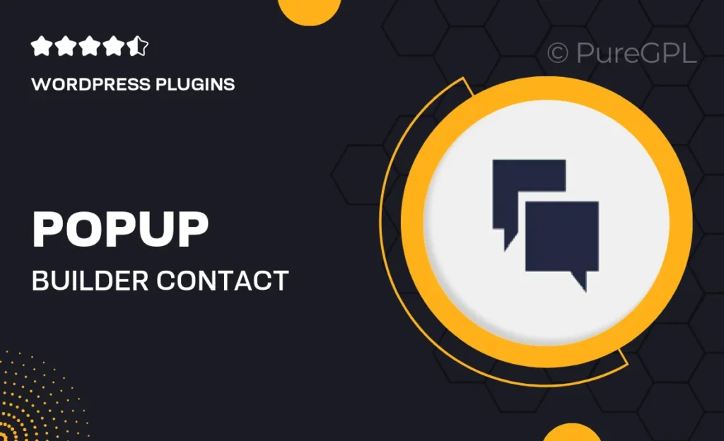 Popup builder | Contact Form