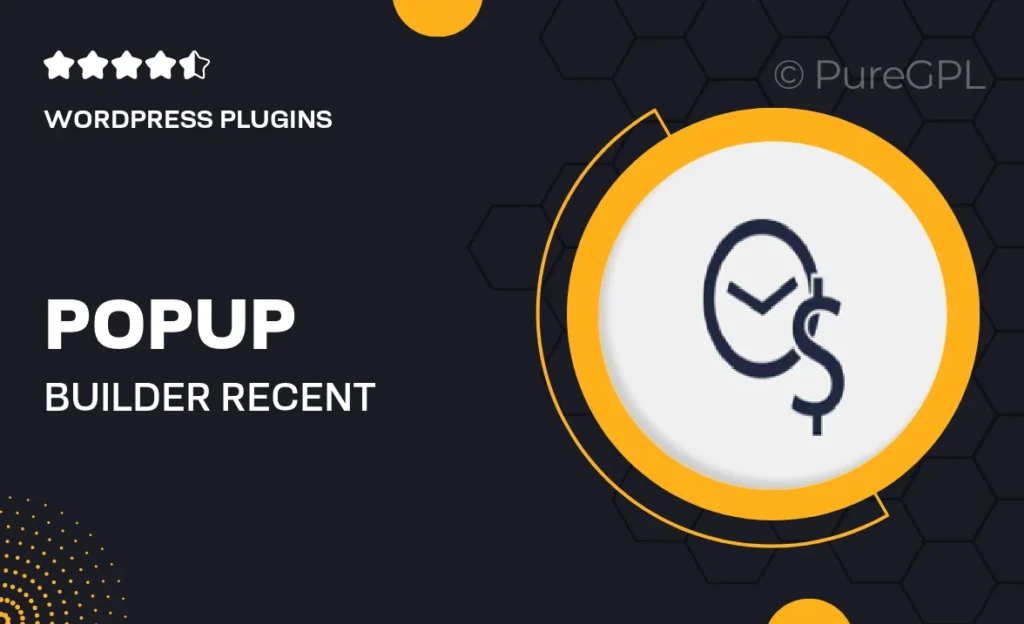 Popup builder | Recent Sales