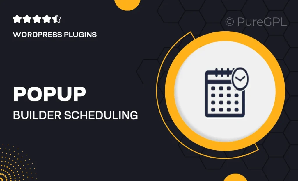 Popup builder | Scheduling
