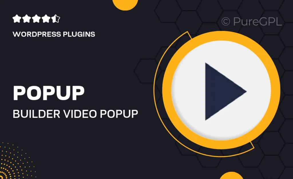 Popup builder | Video Popup