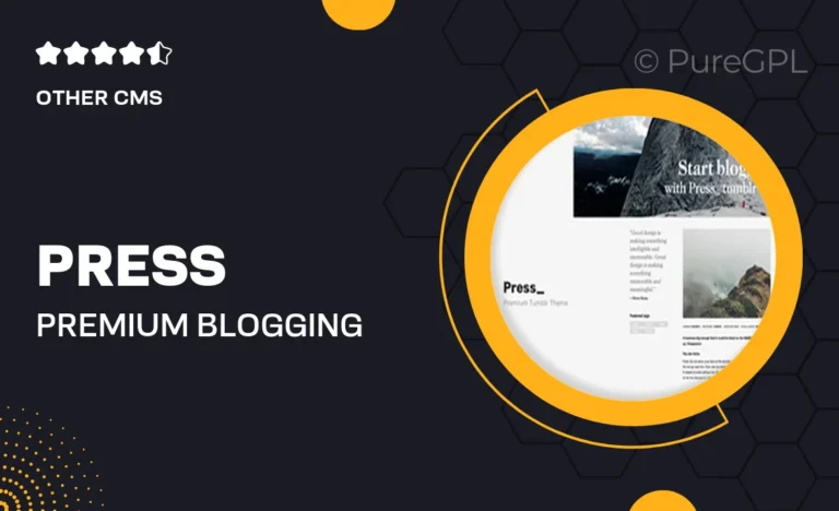 press premium blogging tumblr theme