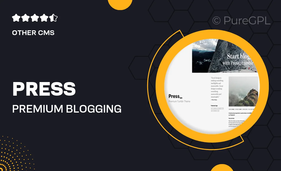 Press | Premium Blogging Tumblr Theme