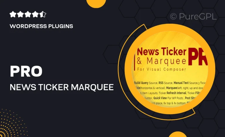 pro news ticker marquee for visual composer display post custom post rss woocommerce