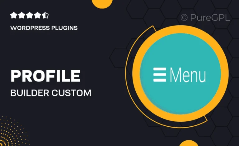 profile builder custom profile menus