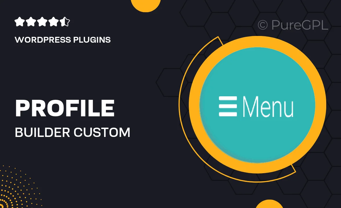 Profile builder | Custom Profile Menus