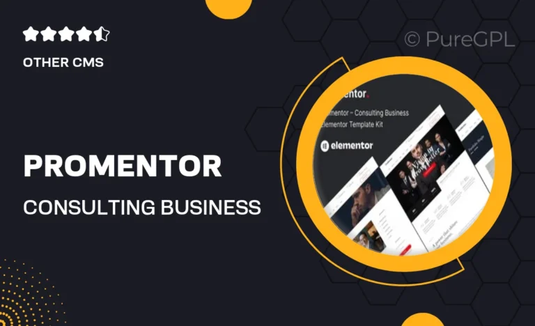 promentor consulting business elementor template kit