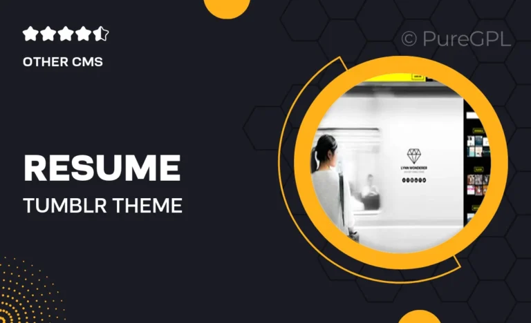 resume tumblr theme