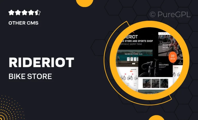 rideriot bike store responsive shopify theme