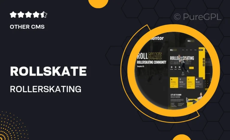 rollskate rollerskating community elementor template kit
