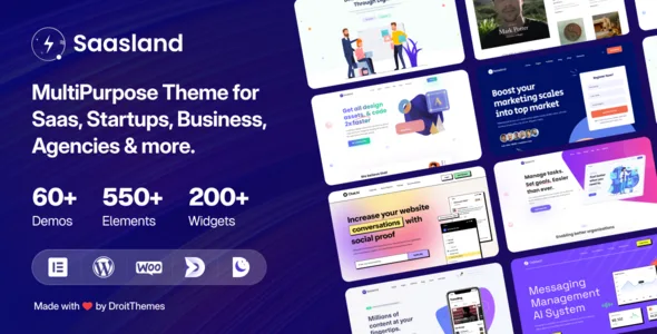 saasland multipurpose wordpress theme for saas startup 1