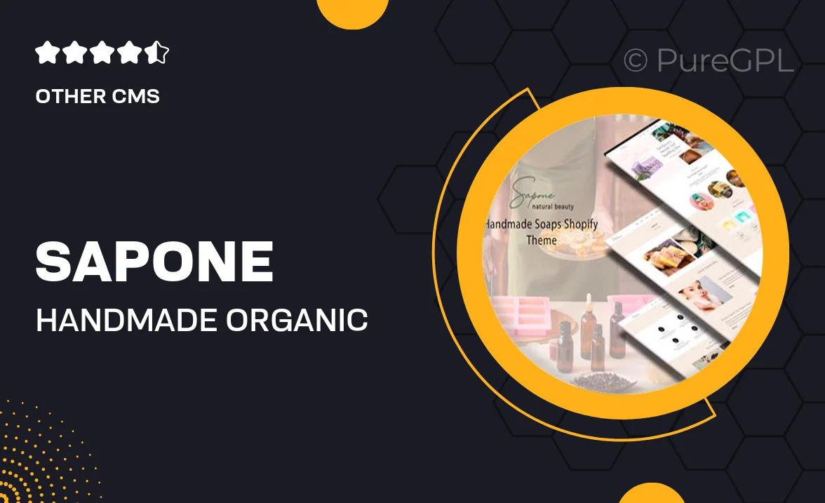 Sapone – Handmade Organic Soap Shopify Theme