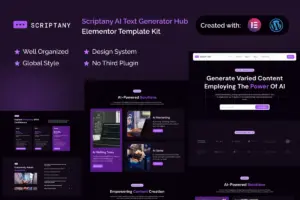 Scriptany – AI Text Generator Hub Elementor Template Kit