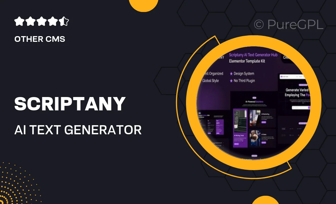 Scriptany – AI Text Generator Hub Elementor Template Kit