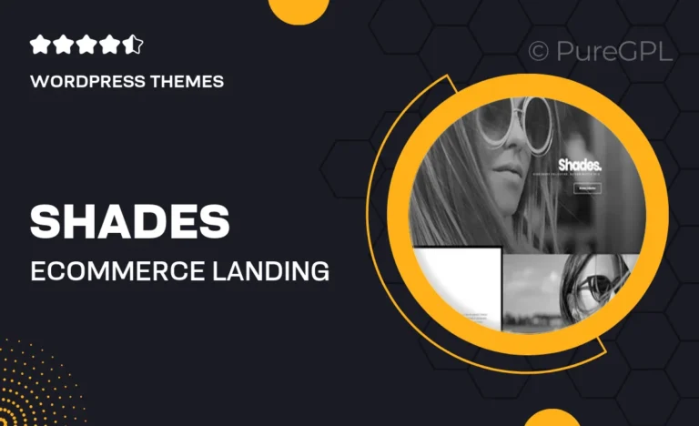 shades ecommerce landing page