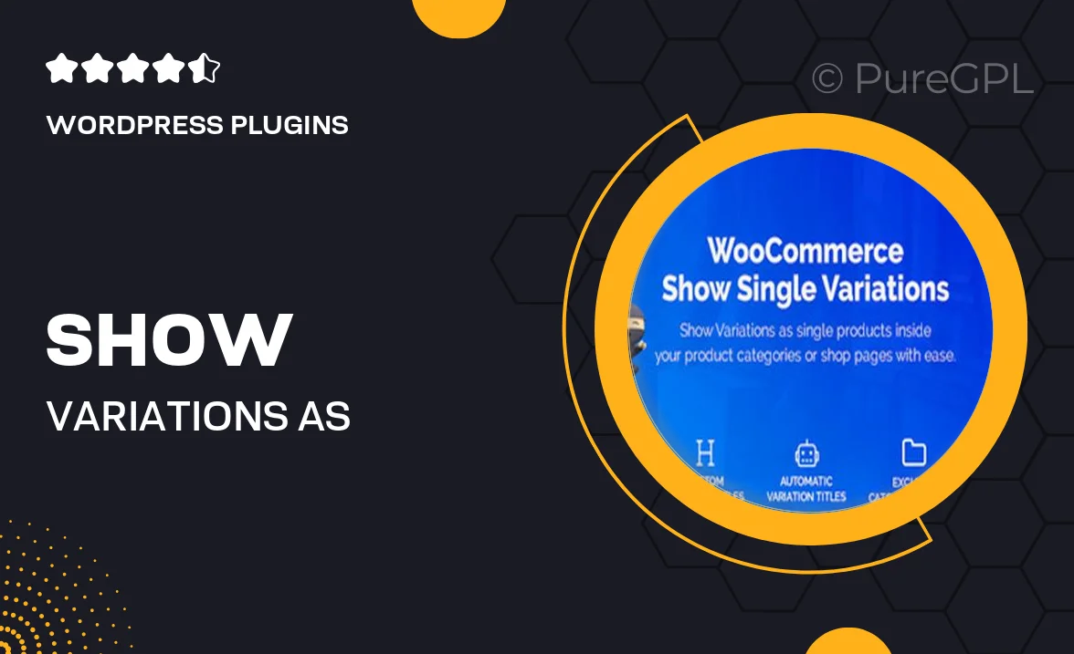 Show Variations as Single Products WooCommerce