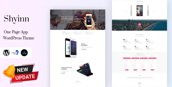 shyinn one page app wordpress theme 1