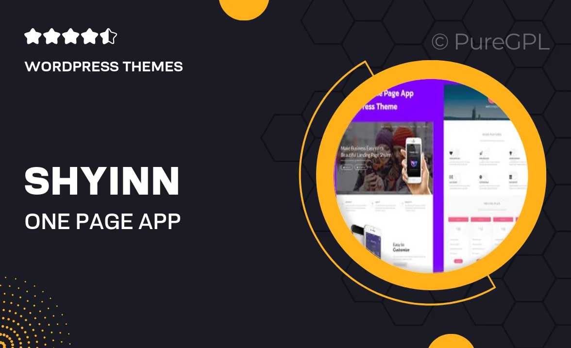 Shyinn – One Page App WordPress Theme