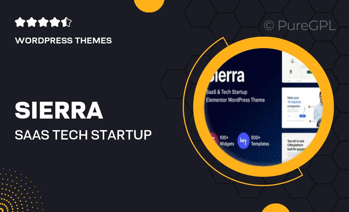 Sierra – SaaS & Tech Startup Elementor WordPress Theme