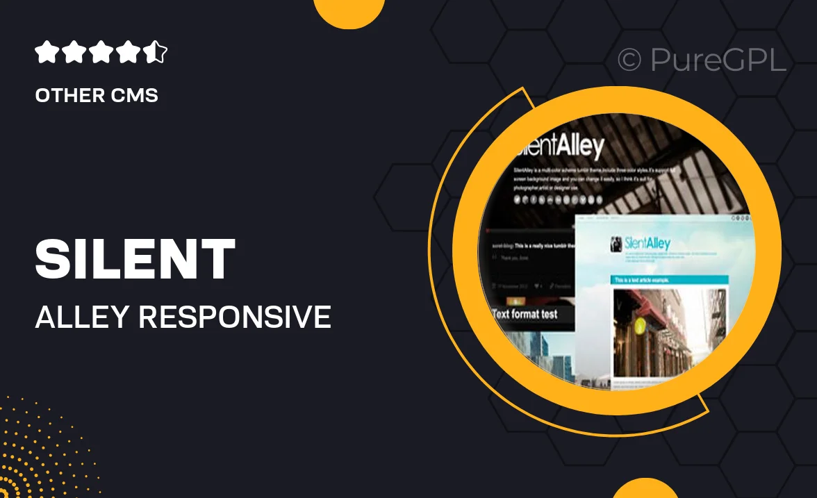 Silent Alley – Responsive Multi-Color Tumblr Theme
