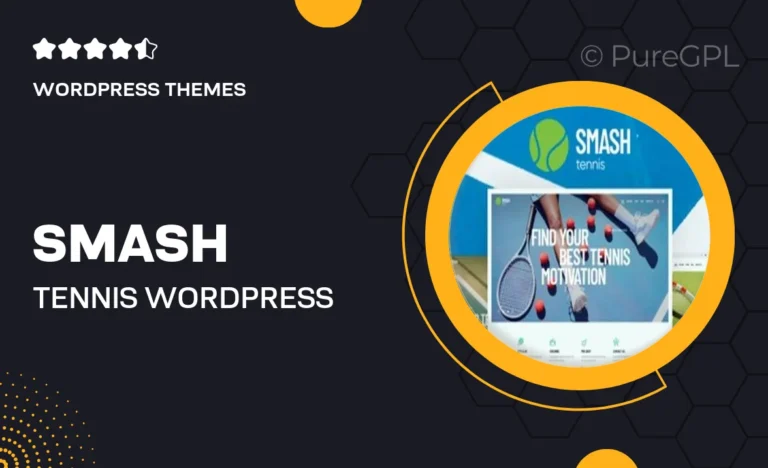 smash tennis wordpress theme