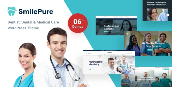 smilepure dental medical care wordpress theme 1