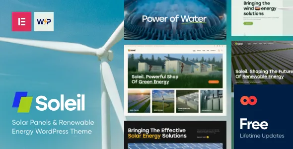 soleil solar panels renewable energy wordpress theme 1