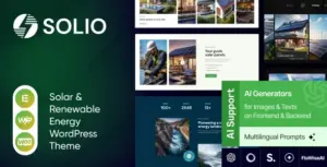 Solio – Solar & Renewable Energy WordPress Theme