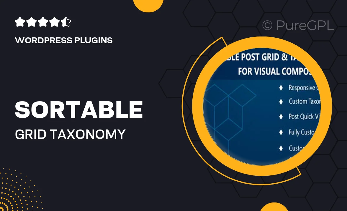 Sortable Grid & Taxonomy filter – Visual Composer