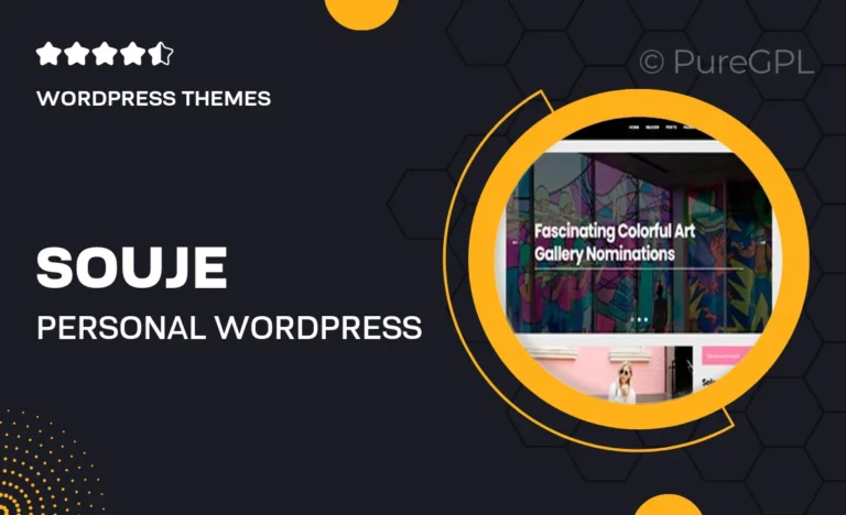 souje personal wordpress blog theme