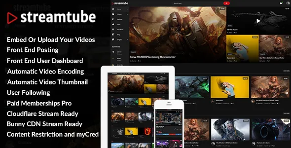 streamtube video wordpress theme 1