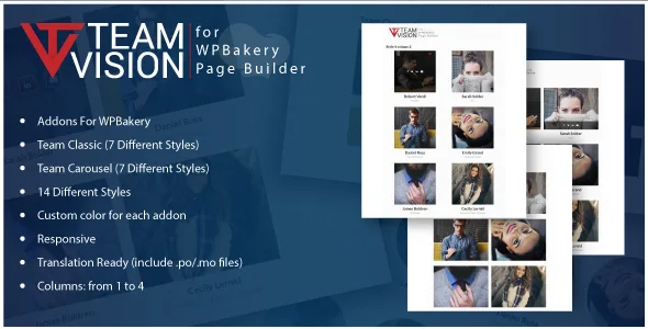Teamvision for WPBakery Page Builder for WordPress (Visual Composer)