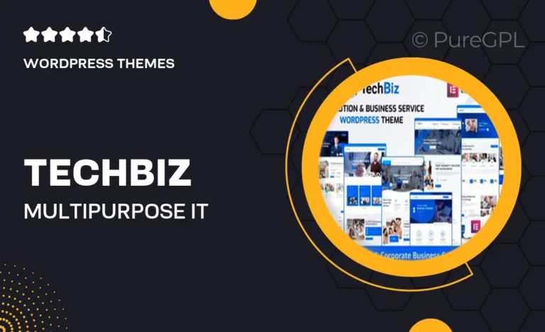 techbiz multipurpose it solution business consulting wordpress theme