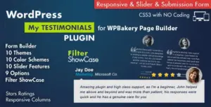 Testimonials Showcase for Visual Composer Plugin