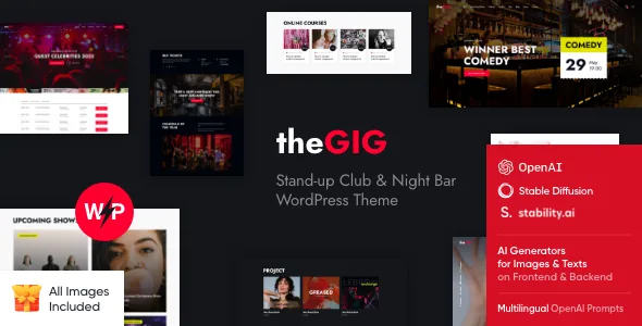 the gig stand up club night bar wordpress theme 1