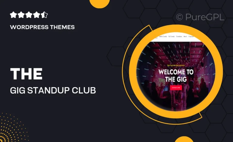 the gig stand up club night bar wordpress theme
