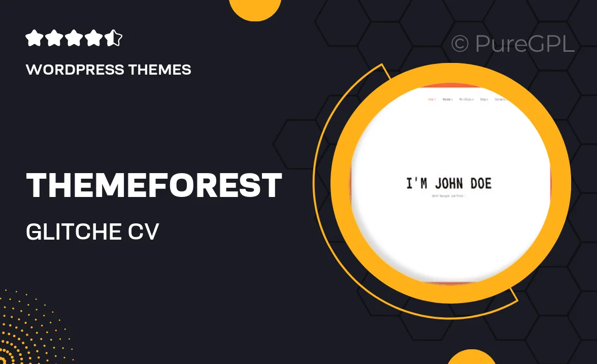 Themeforest | Glitche – CV WordPress Theme