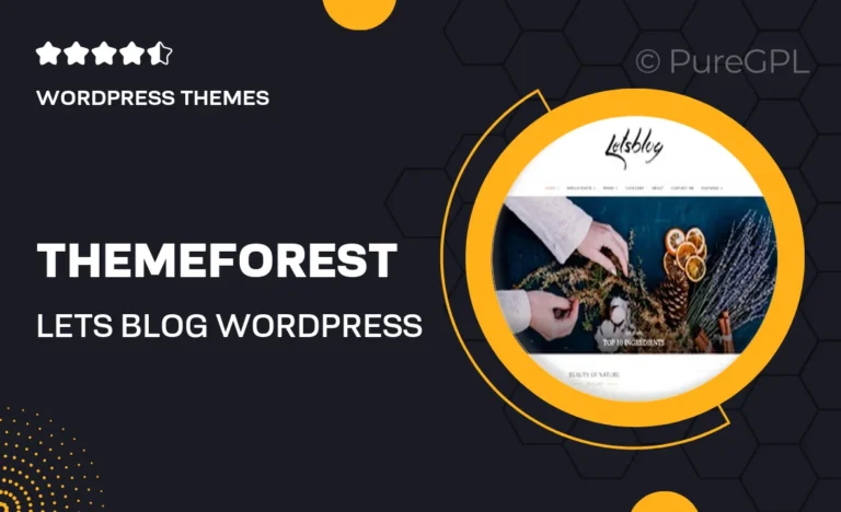 themeforest lets blog wordpress