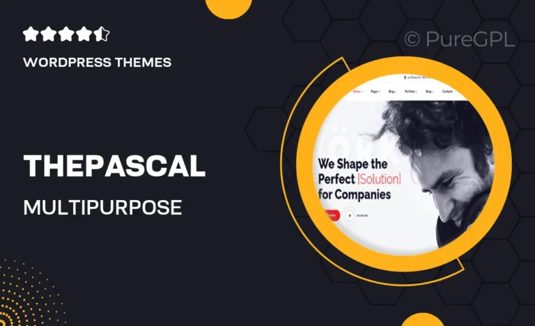 thepascal multipurpose business wordpress theme